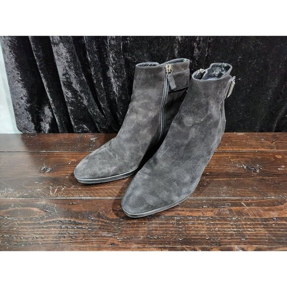 EUC Aquatalia Daniella Black Suede Bootie/Sz. 9.5 - Picture 4 of 9